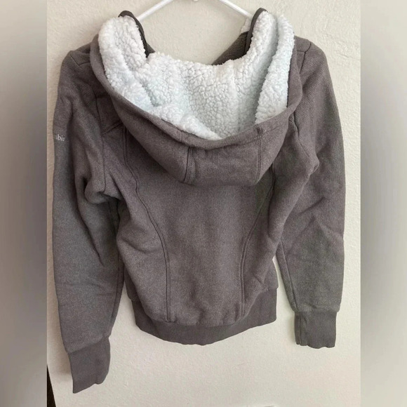 Columbia Fleece Zip Up Jacket Size XS Tan - Picture 2 of 3